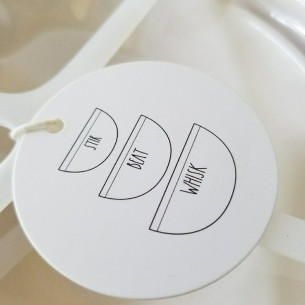 Rae Dunn BEAT WHISK STIR Ceramic Bowl Set - Picture 4 of 4